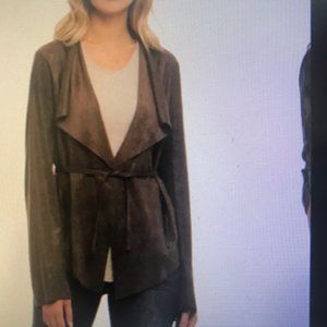 Faux suede jacket brown
